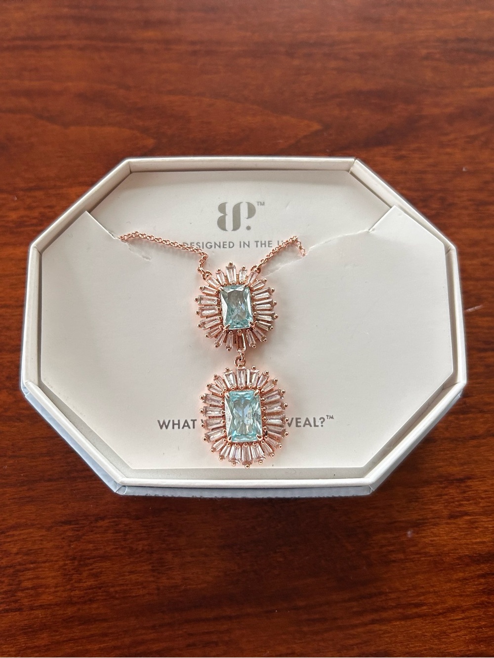 Bomb Party - “Rustic Glam” Aquamarine w/ Rose Gold Plating